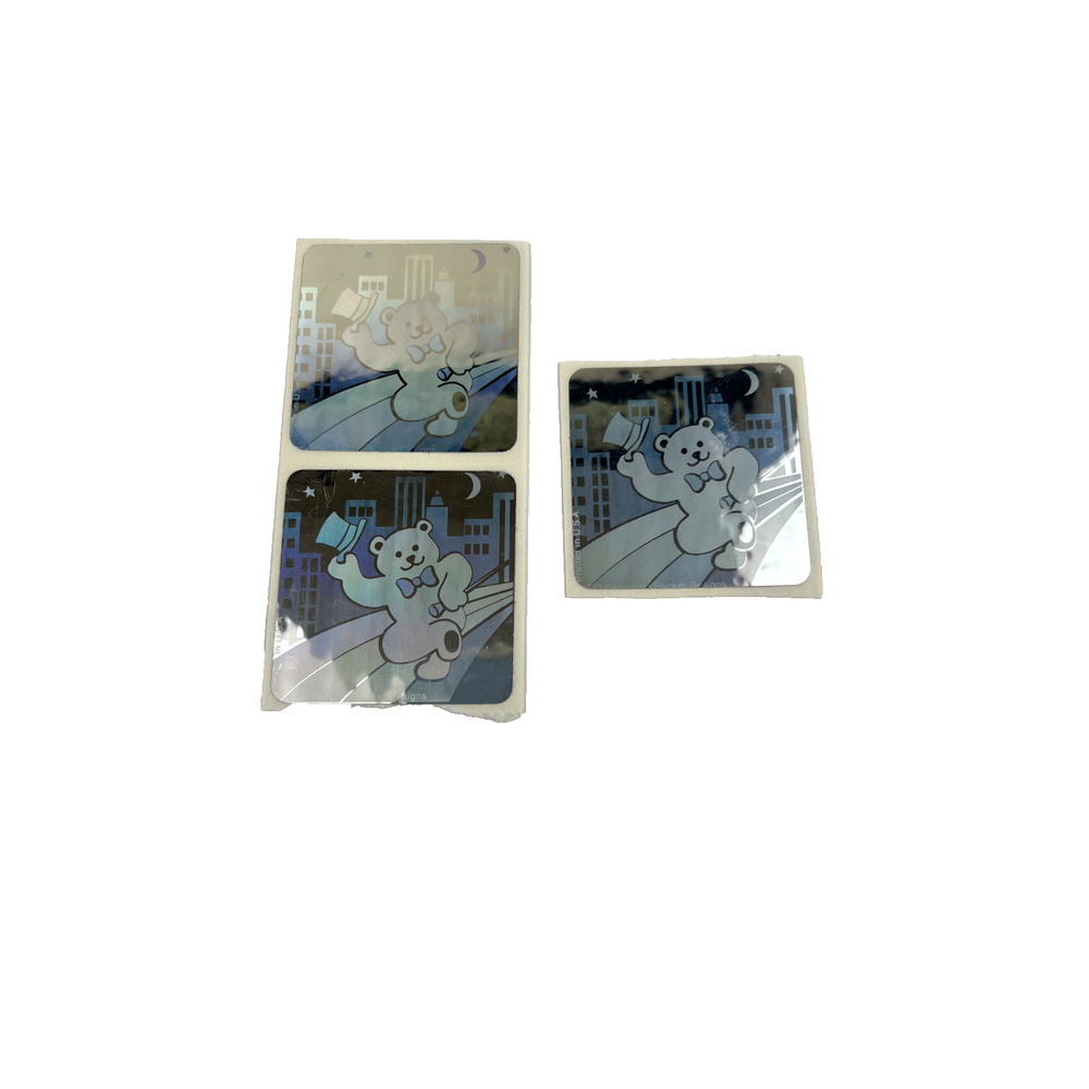 Sandylion Sticker Vintage Sheet LOT 3 Bear Rare 80s Reflective Pearlized Prism